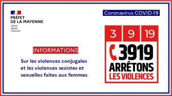 COVID19 - Violences conjugales - Violences sexistes et sexuelles faites aux femmes