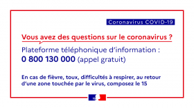 Coronavirus COVID-19 : Informations, recommandations et mesures sanitaires 